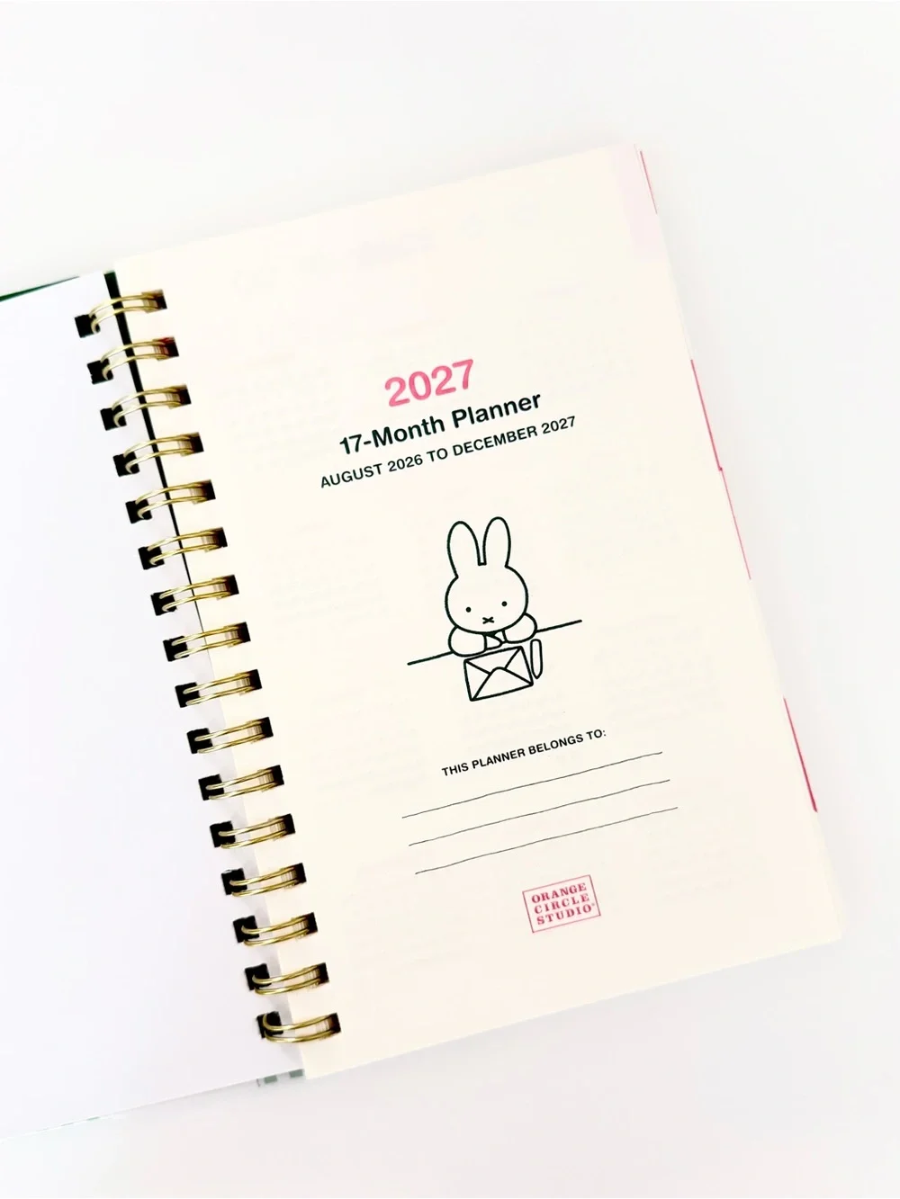 miffy 2027 Weekly Planner 17-month with Stickers